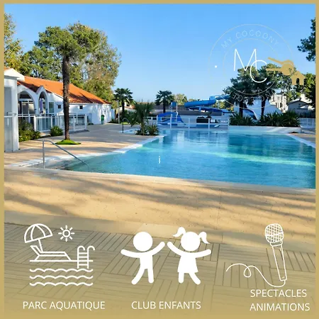 شقة Le Cocon Des Pins - Mobilhome 6 Pers, Piscine *