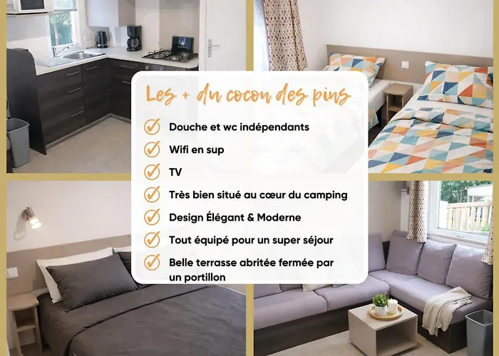 Le Cocon Des Pins - Mobilhome 6 Pers, Piscine Appartement